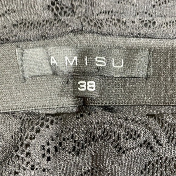 Amisu | Black Patterned Mini Skirt - Picture 2 of 6
